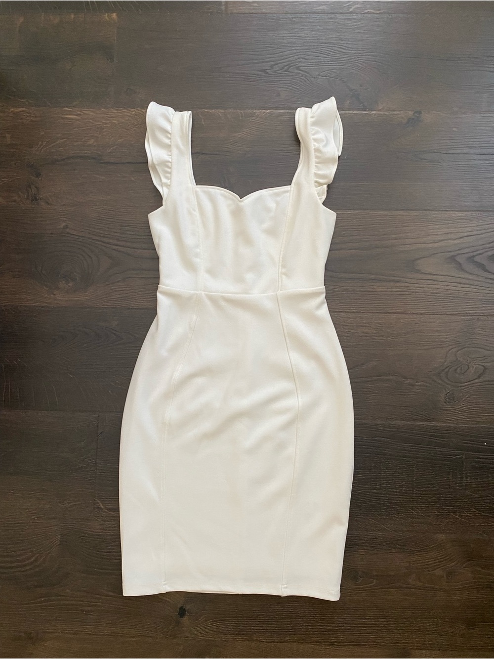 Lulus Cream Ruffle Strap Cocktail Party Dress Women’s XS